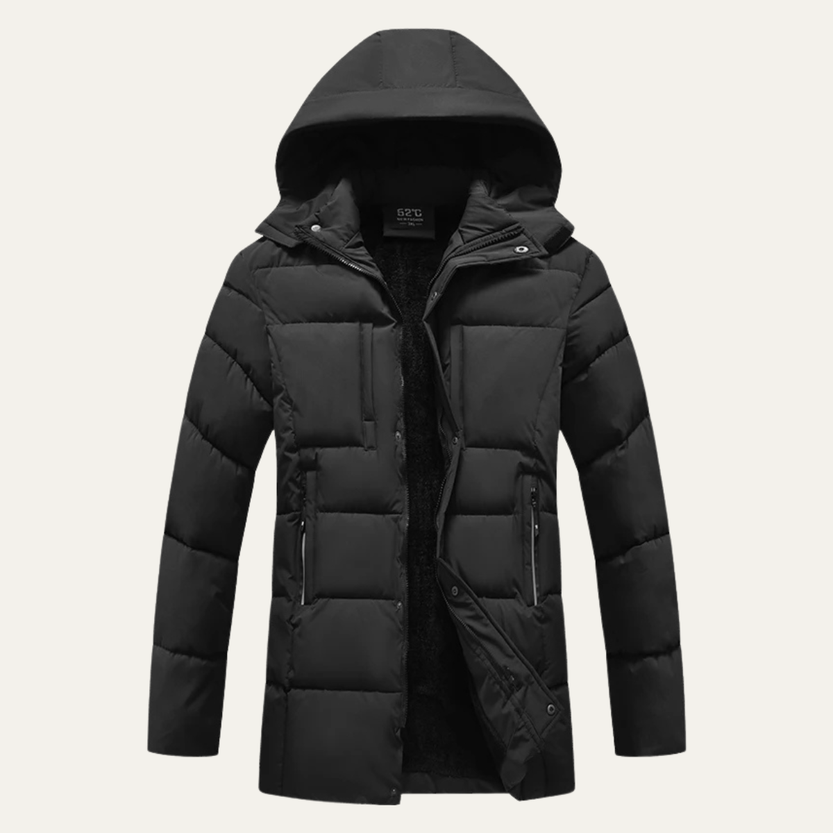 Men's Long Winter Cotton Parka Coat Windproof - Fashinoza
