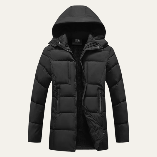 Men's Long Winter Cotton Parka Coat Windproof - Fashinoza