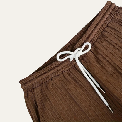 Men's Linen Shirt And Pants Set Lightweight