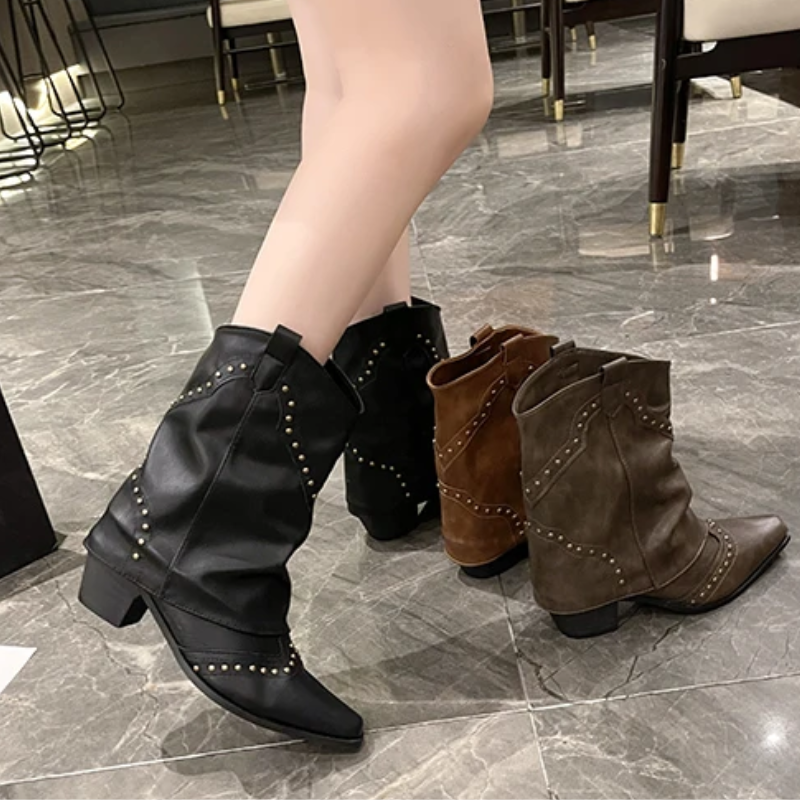 Women's Studded Western Boots