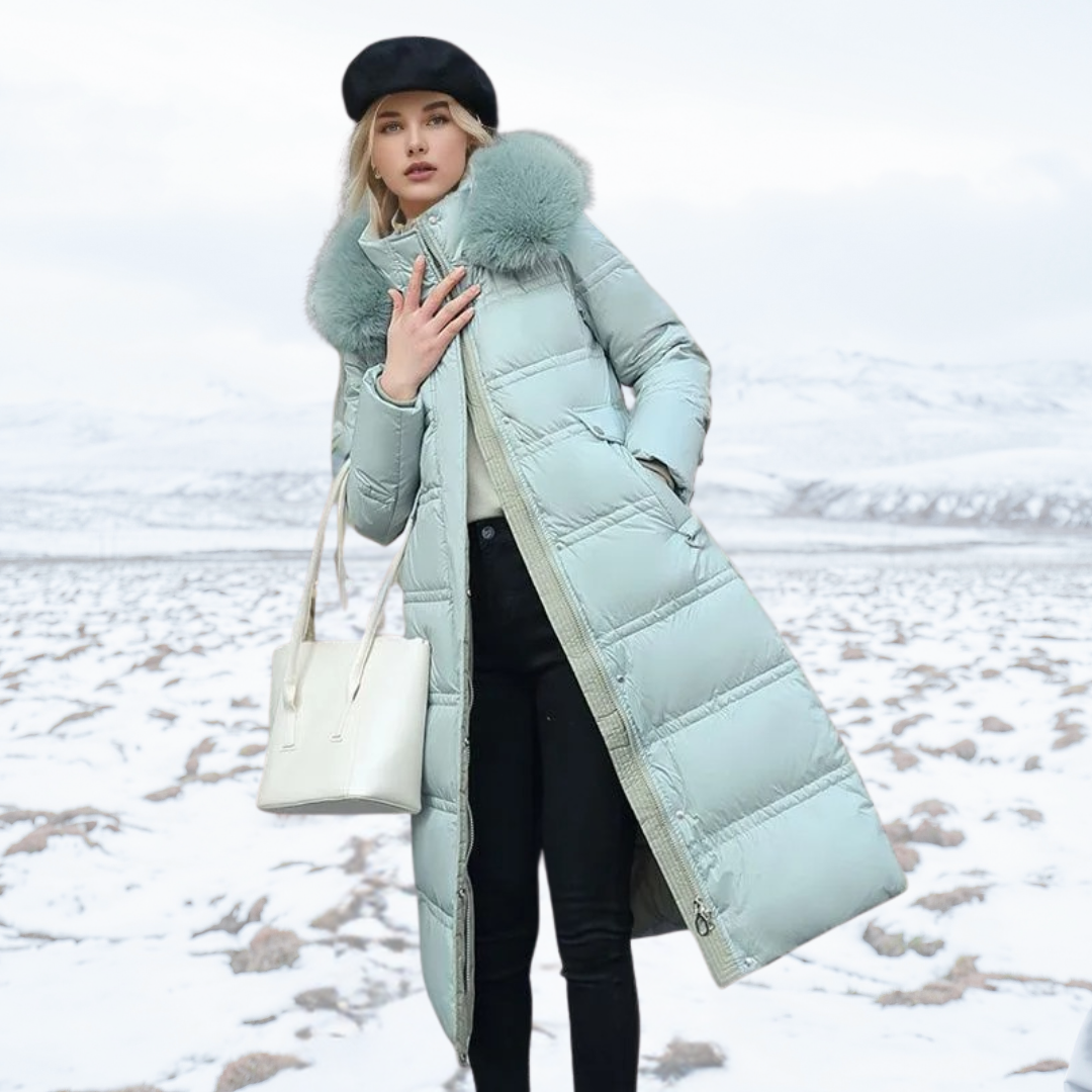 Clara | Women’s Long Hooded Winter Puffer Coat