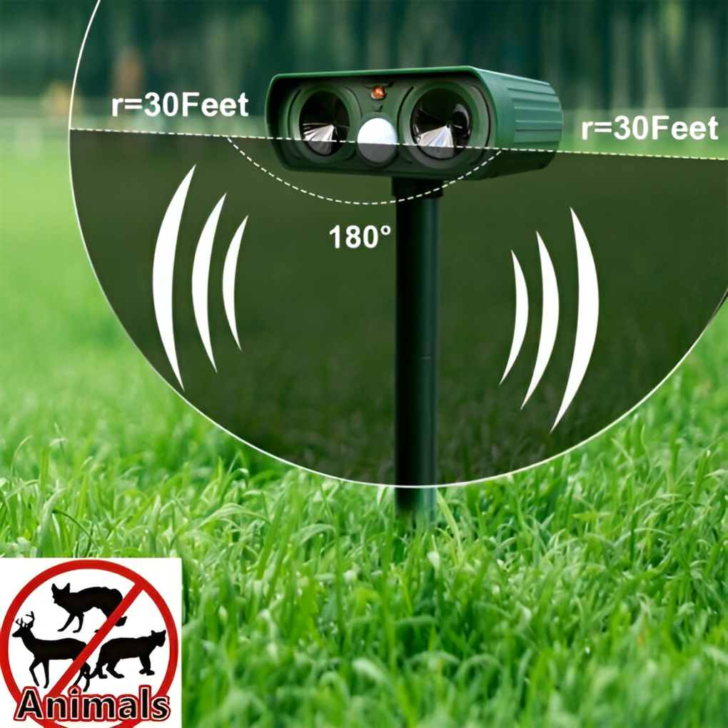 Solar Powered Infrared Animal Repeller - Fashinoza