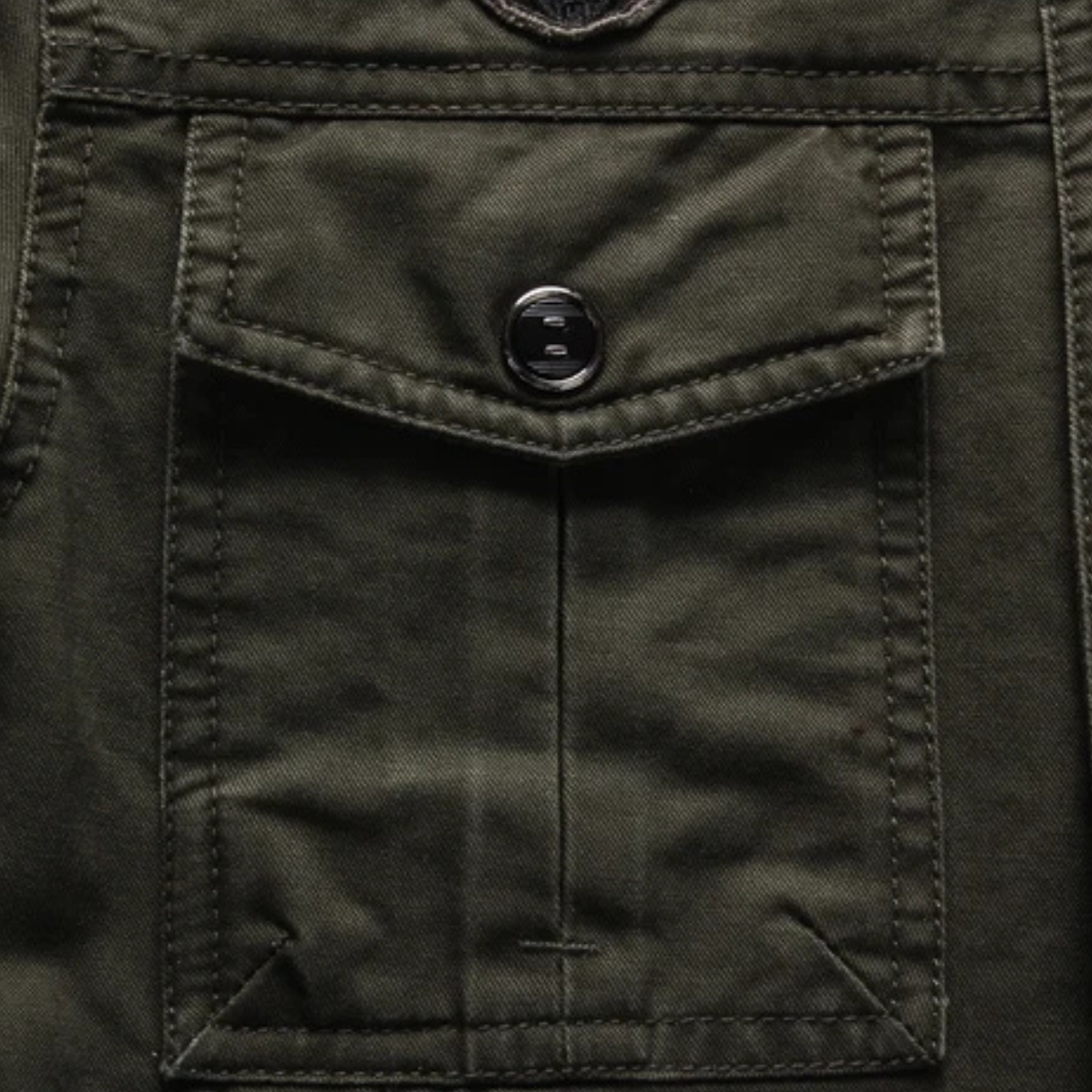 Men's Military Cargo Jacket Cotton Green