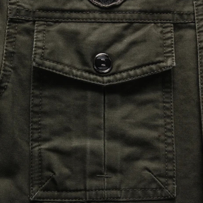 Men's Military Cargo Jacket Cotton Green