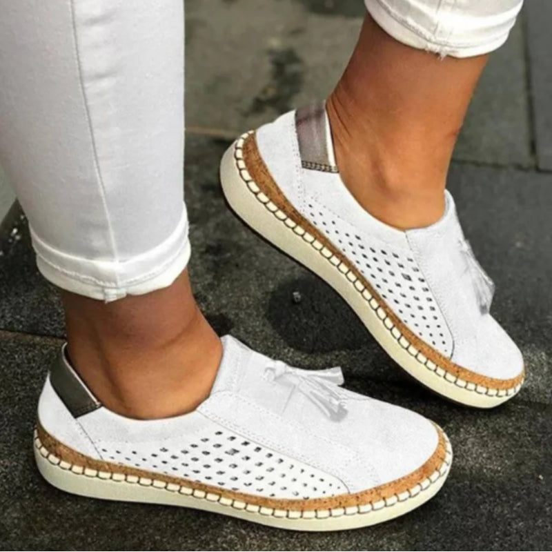 Amelia | Womens Perforated Slip On Casual Sneakers