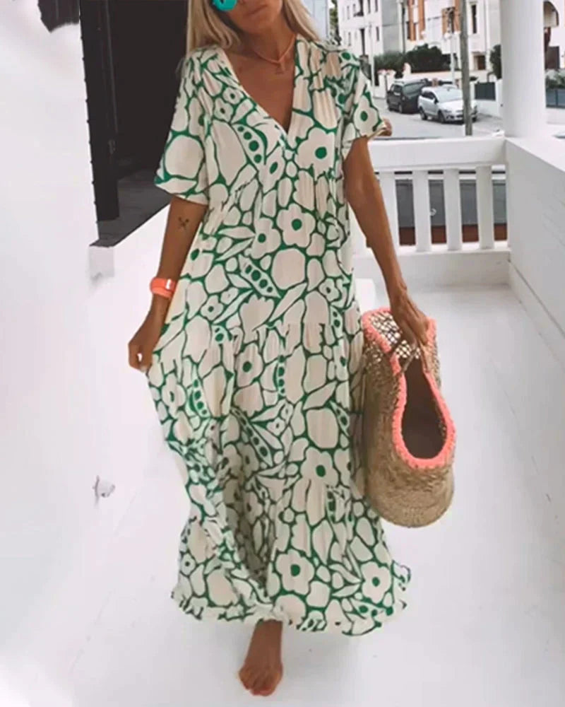 Women's Casual Dress Short Flutter Sleeves