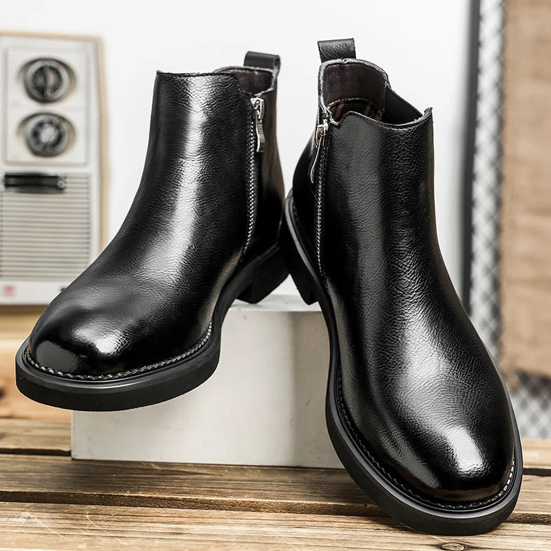 Men's Vintage Leather Chelsea Boots