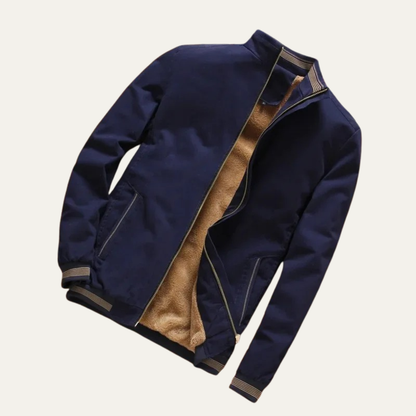Men's Aviator Bomber Jacket Warm Fleece