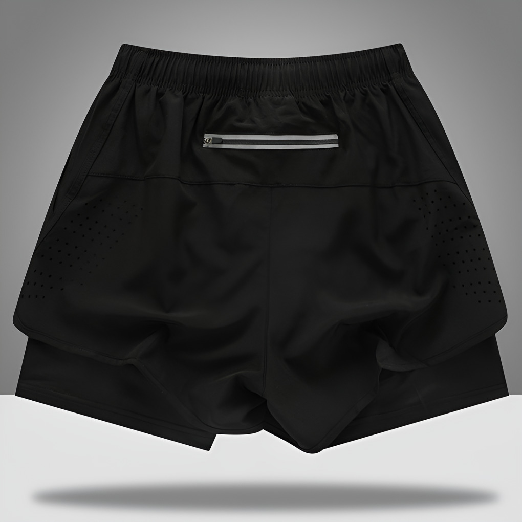 Men's Quick Dry Running Shorts Zipper Pocket