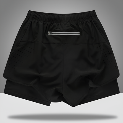 Men's Quick Dry Running Shorts Zipper Pocket