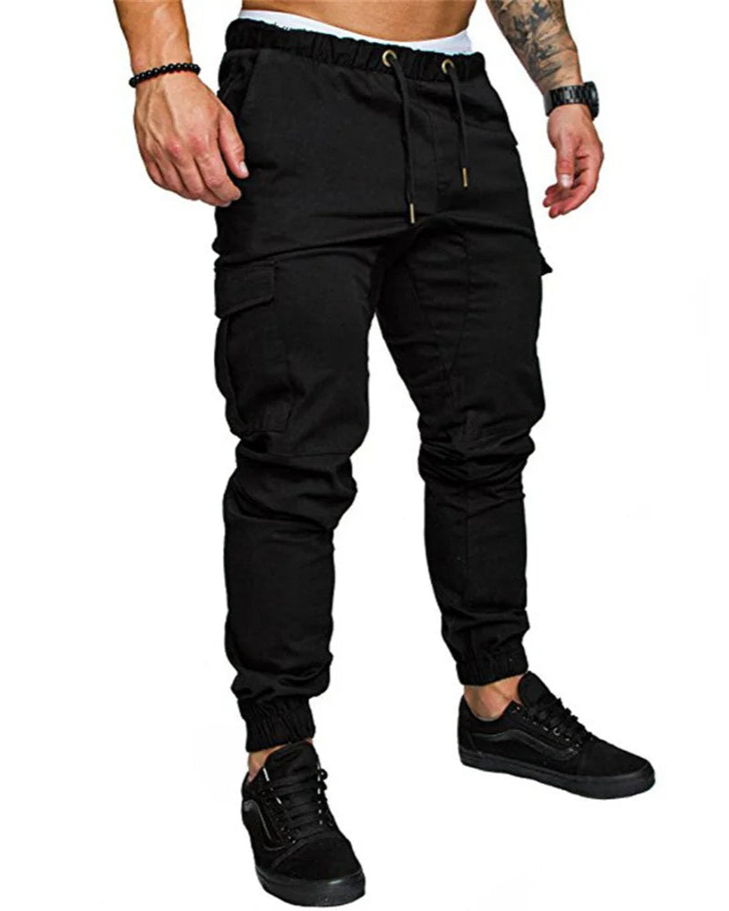 Men's Cargo Joggers Multi-Pocket Cotton