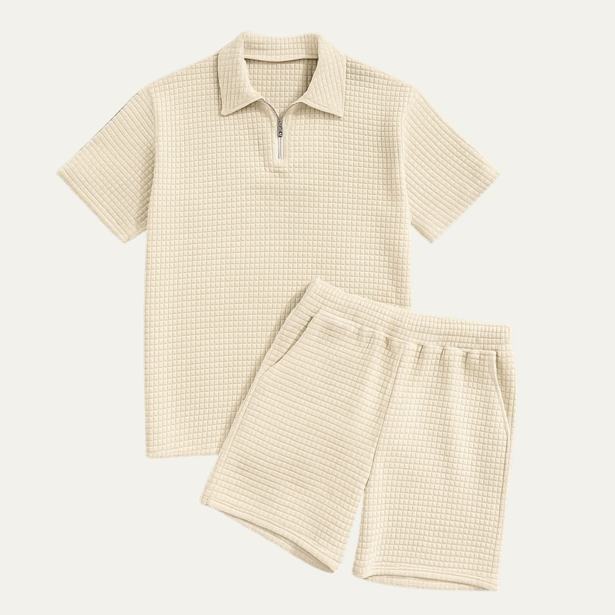 Men's Polo Shorts Set Red - Fashinoza
