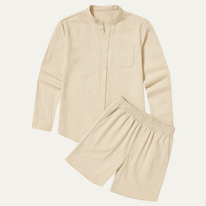 Men's Linen Summer Coordinating Set - Fashinoza