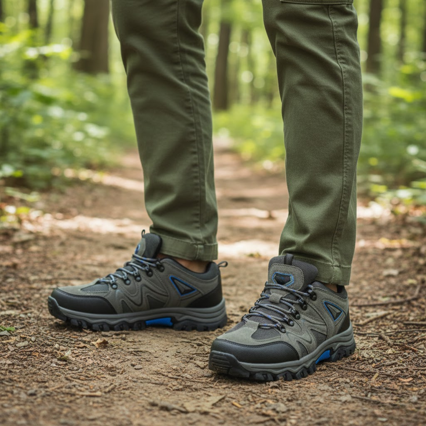 Men's All-Terrain Outdoor Sports Shoes Breathable Mesh Non-Slip Hiking and Cycling Footwear