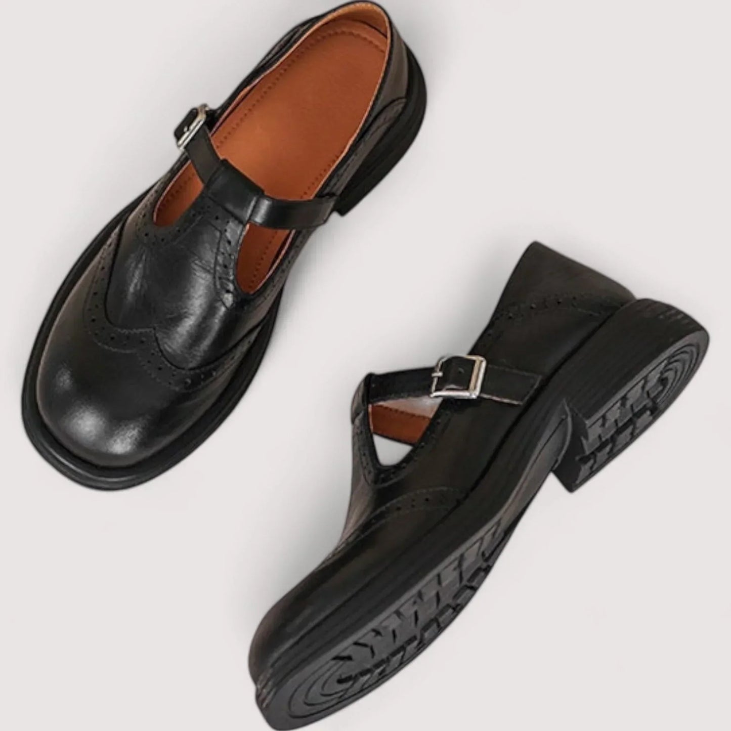 Women's Chunky Mary Jane Shoes Closed Toe
