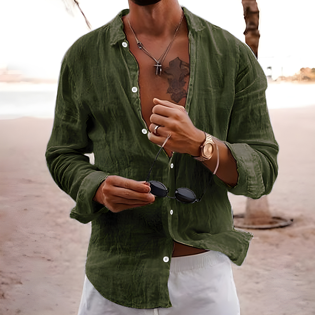 Men's Long Sleeve Button Shirt