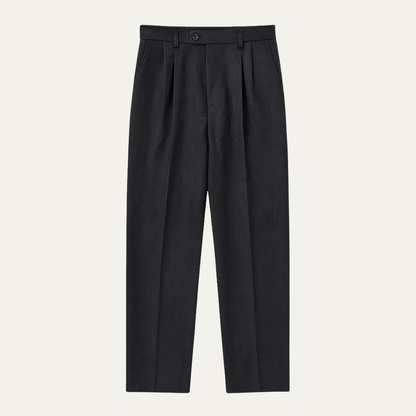 Men's Tailored Pleated Pants Classic Wool - Fashinoza