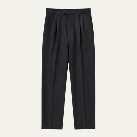 Men's Tailored Pleated Pants Classic Wool - Fashinoza