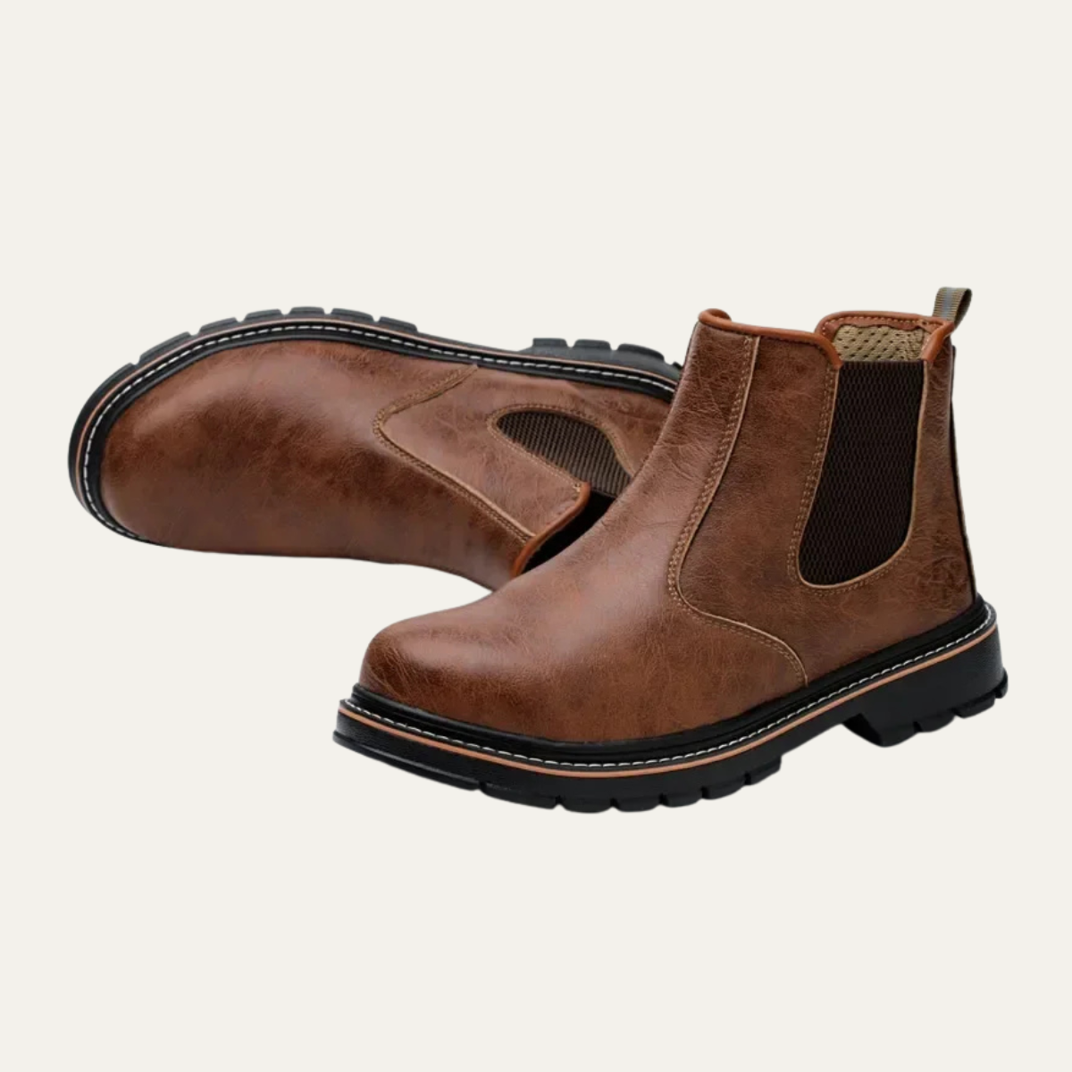 Men's Waterproof Steel Toe Slip On Work Boots