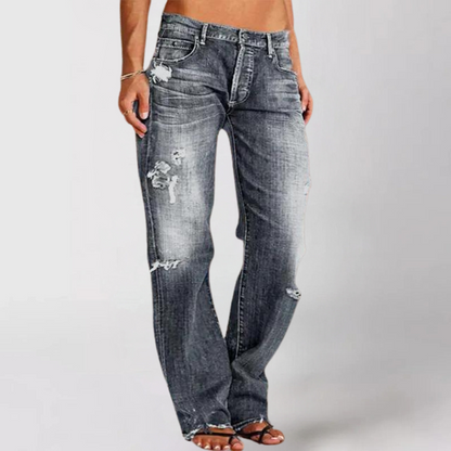 Sophie | Women’s Spring Distressed Straight Leg Jeans