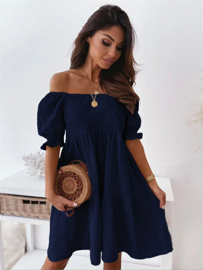 Women's One Shoulder Mini Dress Summer