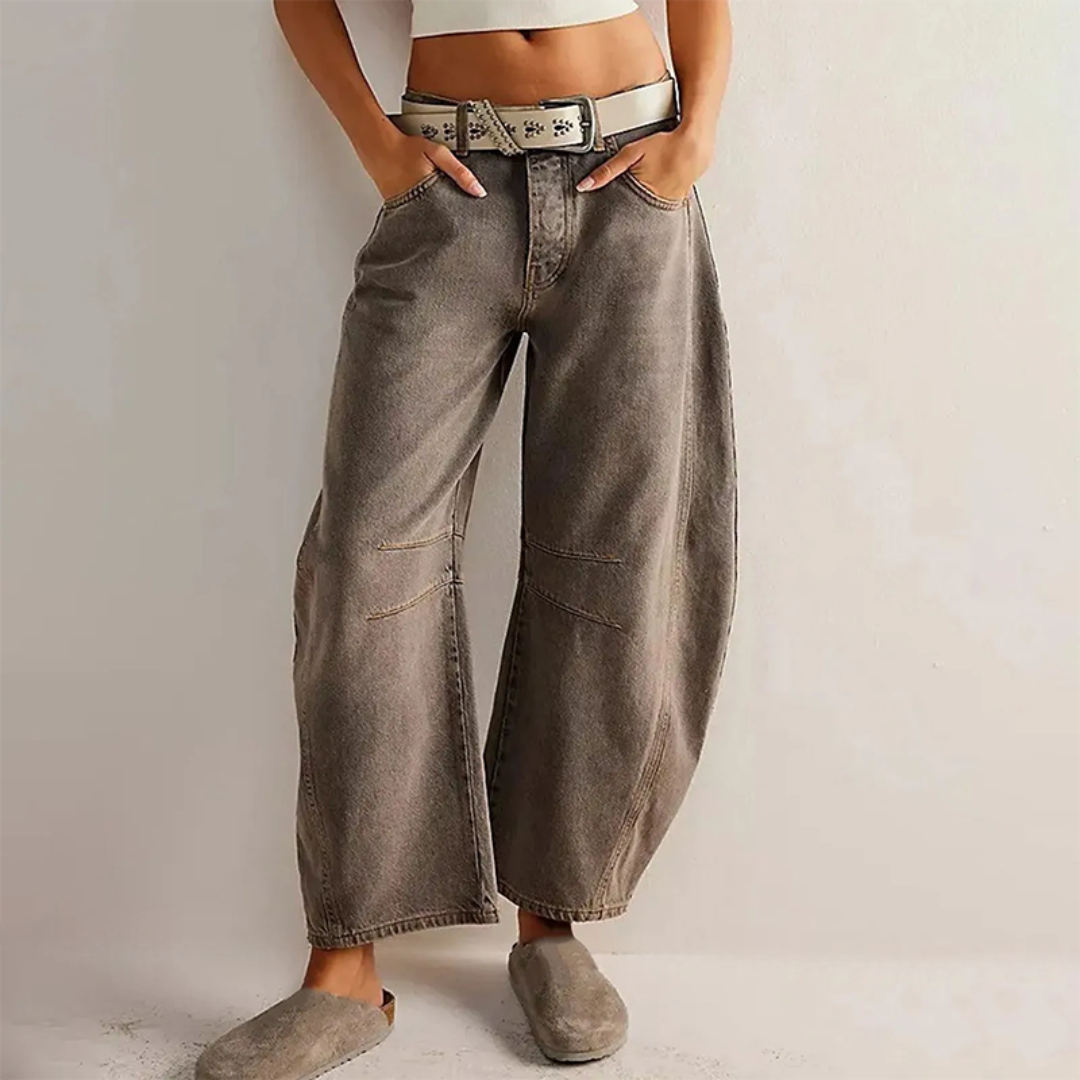 Women's High Waist Relaxed Fit Denim Jeans