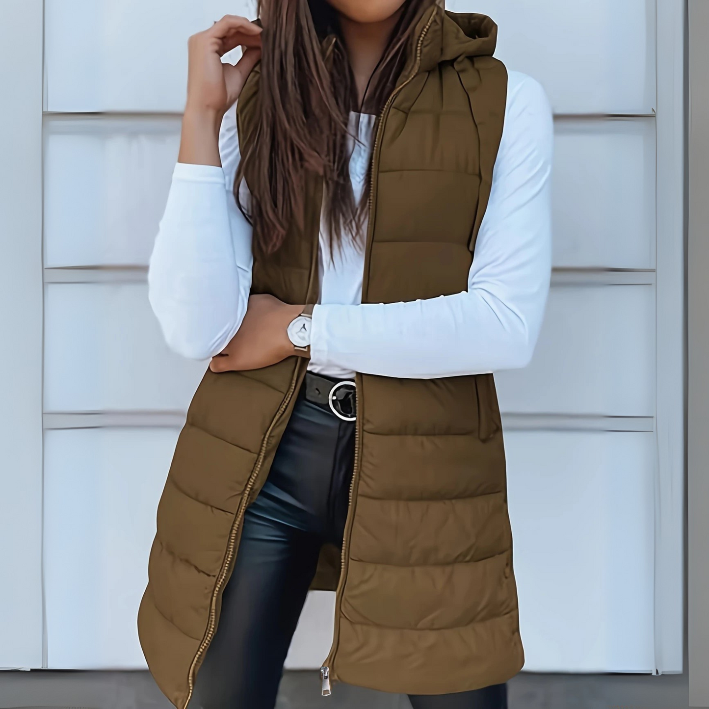 Women’s Long Hooded Puffer Vest