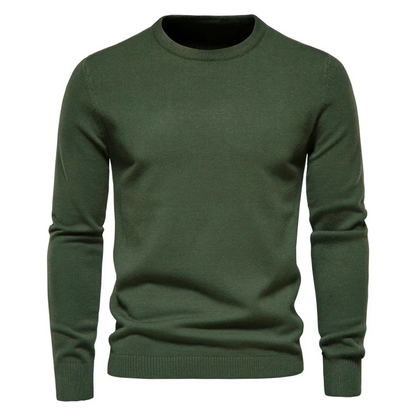 Men's Long Sleeve Sweater Solid Design