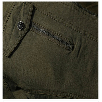 Men's Military Jacket Rugged Cotton Tan