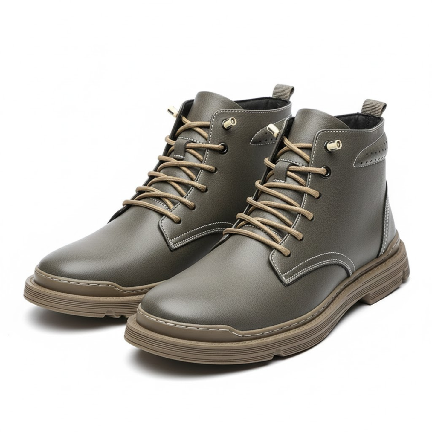 Men's Leather Chelsea Ankle Boots Elevator Sneakers