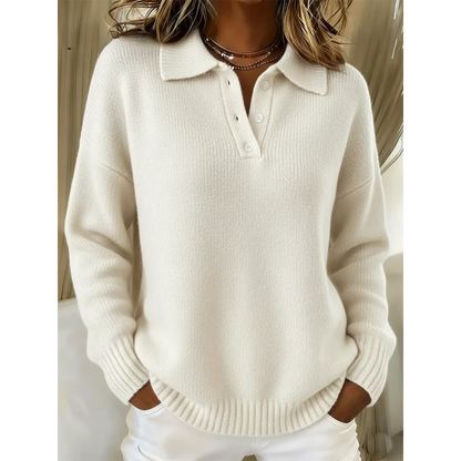 Women’s Soft Knit Polo Neck Sweater