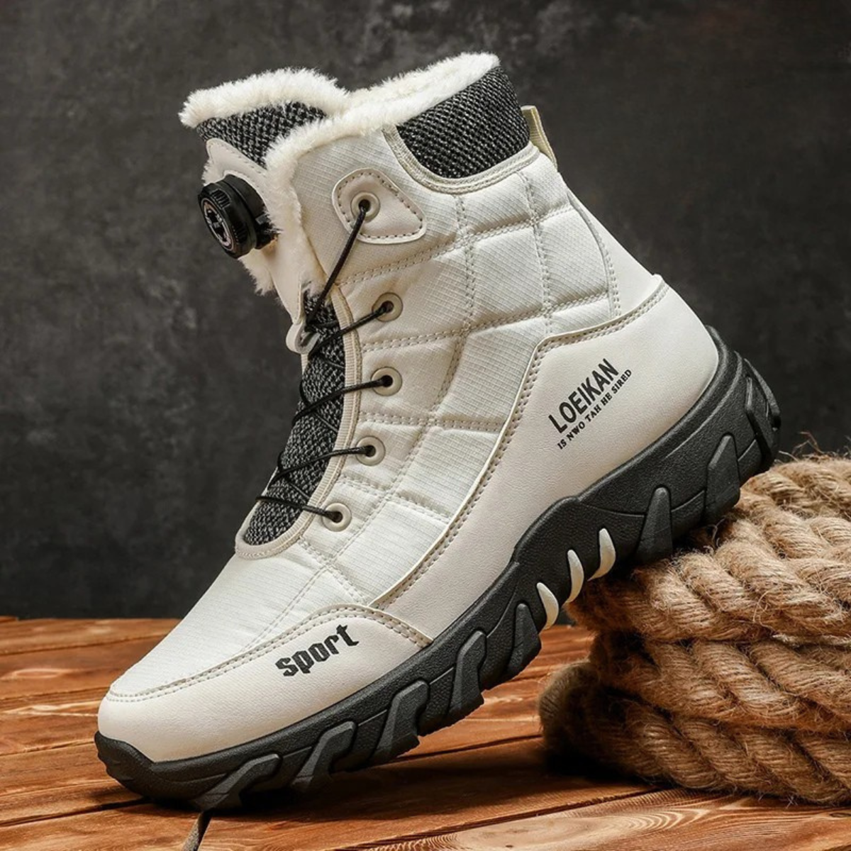 Northpark Men's Insulated Snow Boots Plush Lined