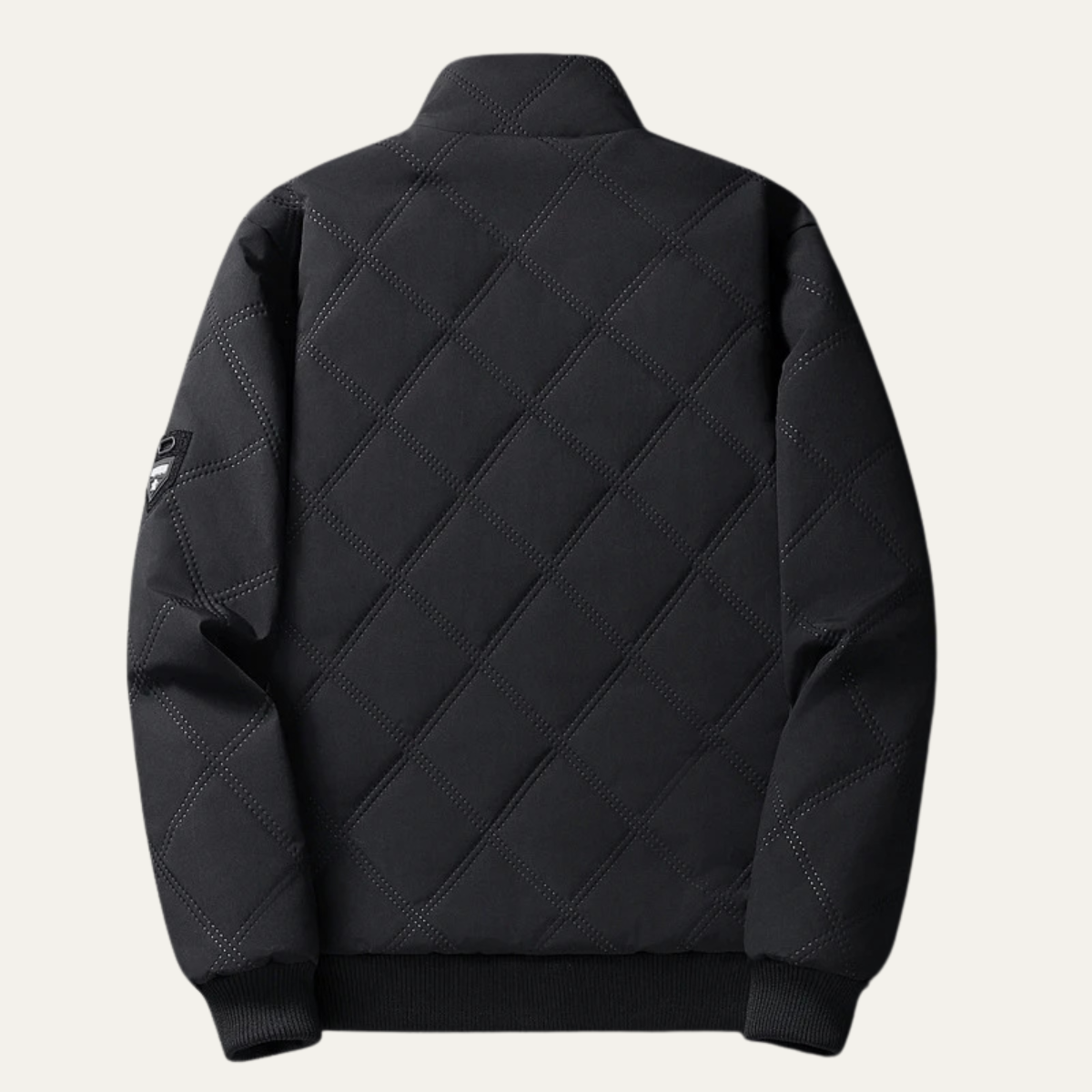Men's Quilted Fleece Jacket Thick Padded Coat