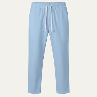 Men's Linen Blend Loose Fit Drawstring Pants Lightweight