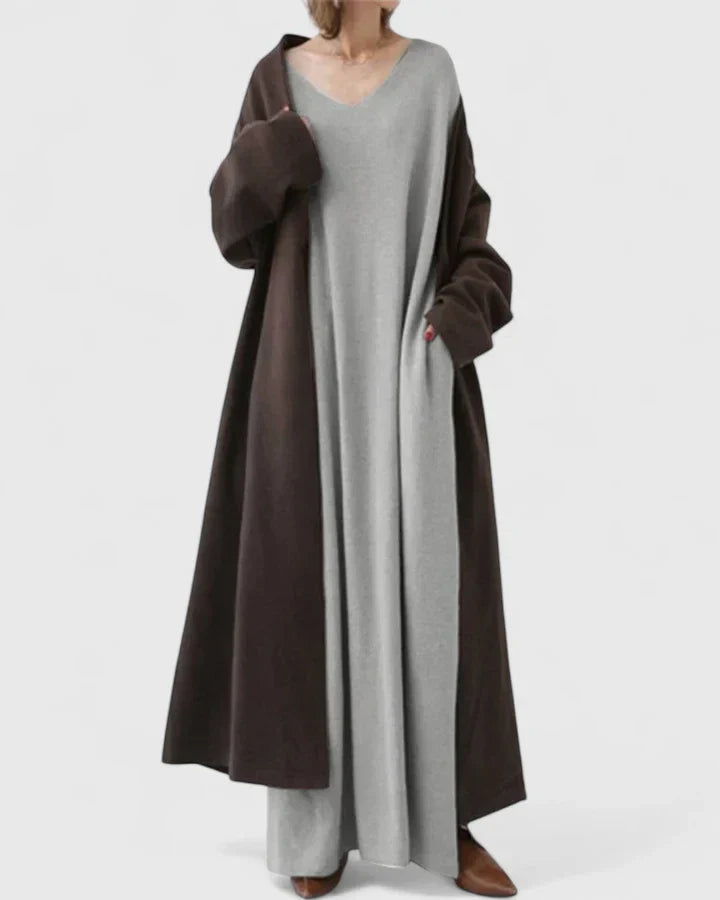 Women’s Long Sleeve V-Neck Maxi Dress