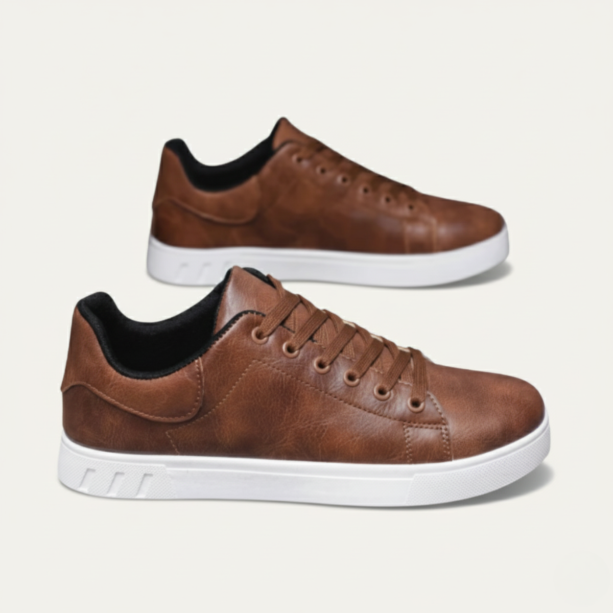 Men's Classic Low Leather Shoes Brown