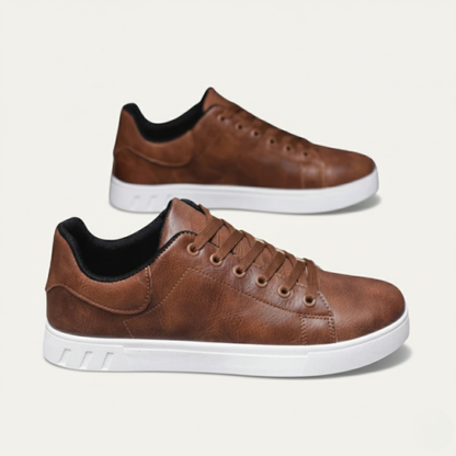 Men's Classic Low Leather Shoes Brown
