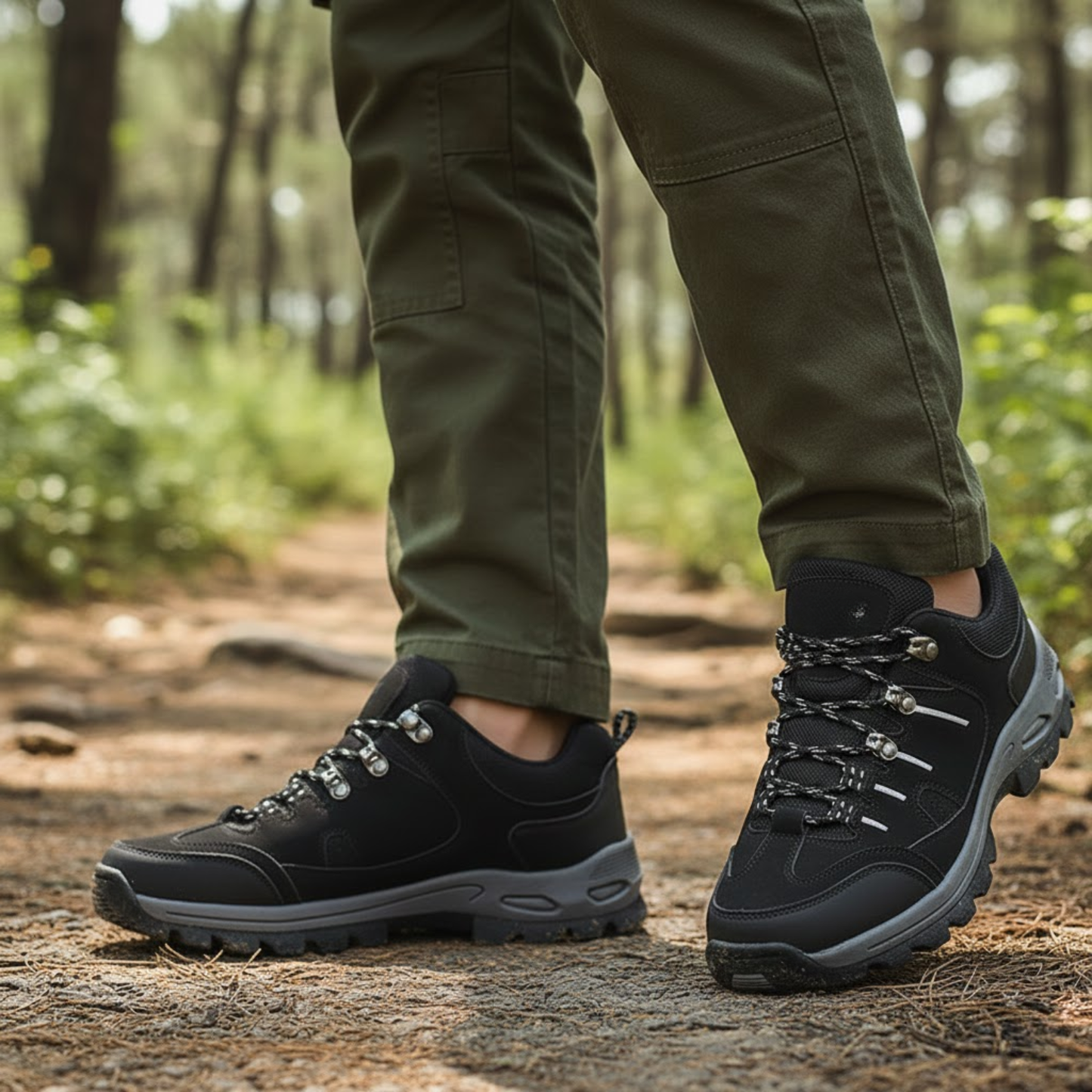 Men's Retro Style Short Boots Anti-Slip Hiking Shoes Urban Commuting Ankle Sports Footwear