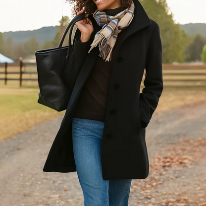 Women's Mid-Length Single-Breasted Coat