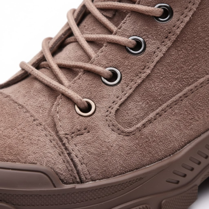 Women's Premium Genuine Leather Winter Ankle Boots Thick Sole Plush Lined Snow Booties