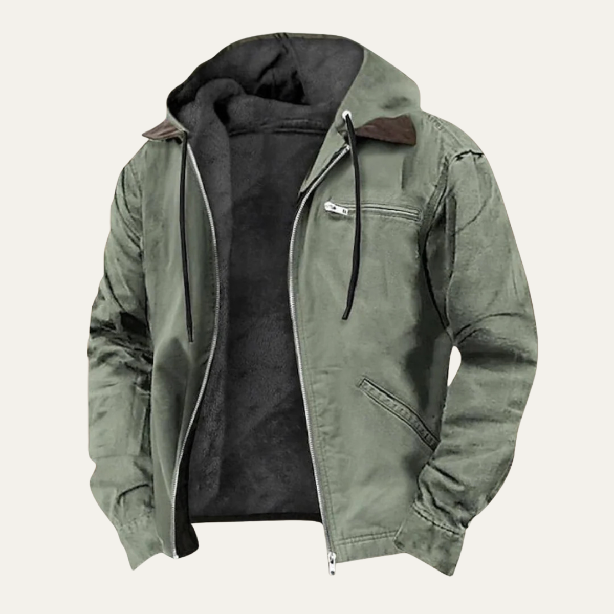 Northcrest Men's Fleece Lined Hooded Winter Jacket