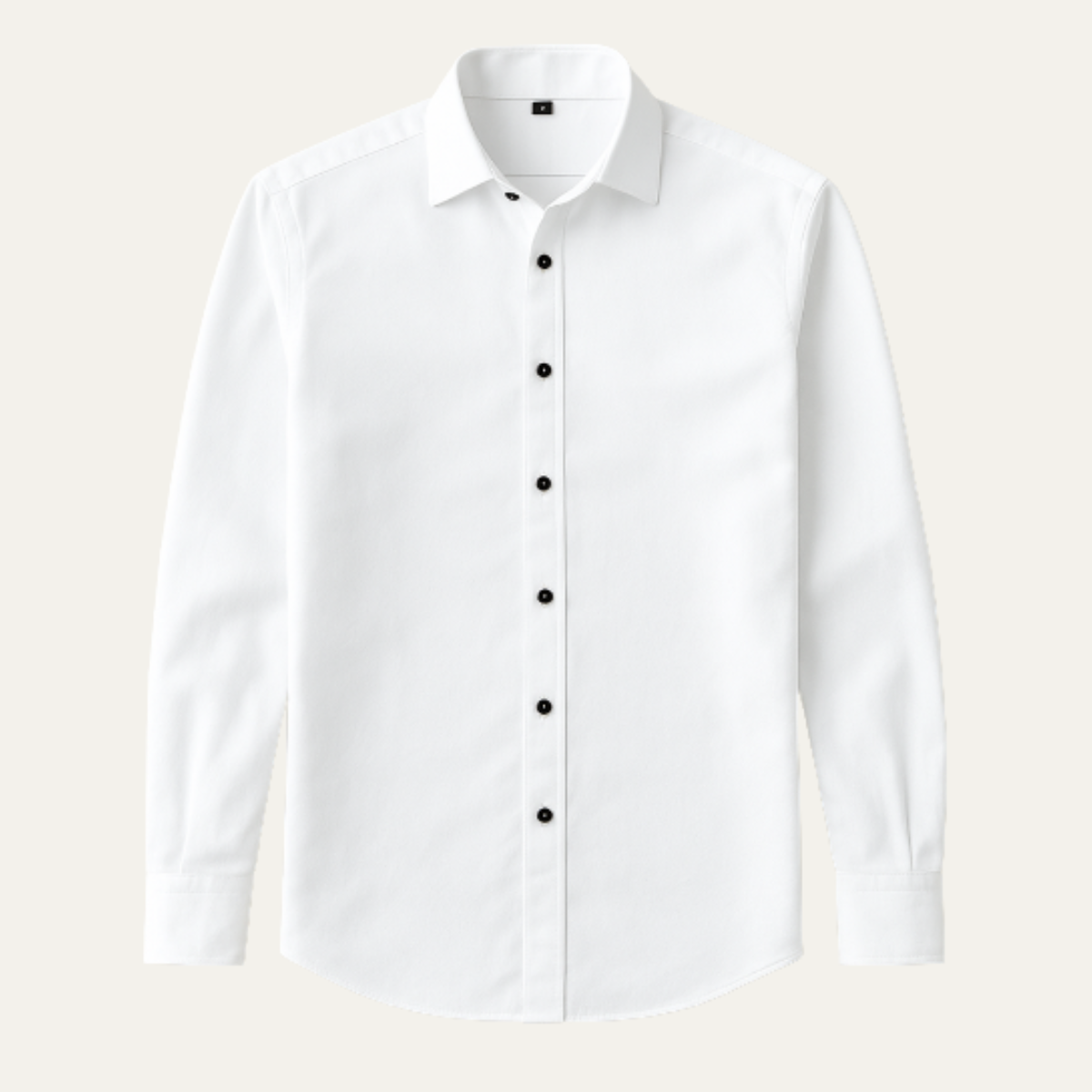 Men's Linen Tailored Shirt Contrast Buttons - Fashinoza
