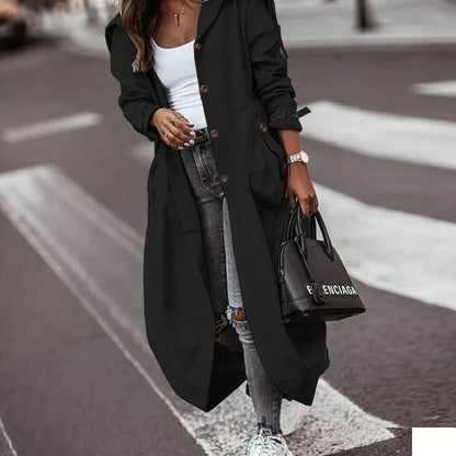 Women's Hooded Trench Coat - Fashinoza