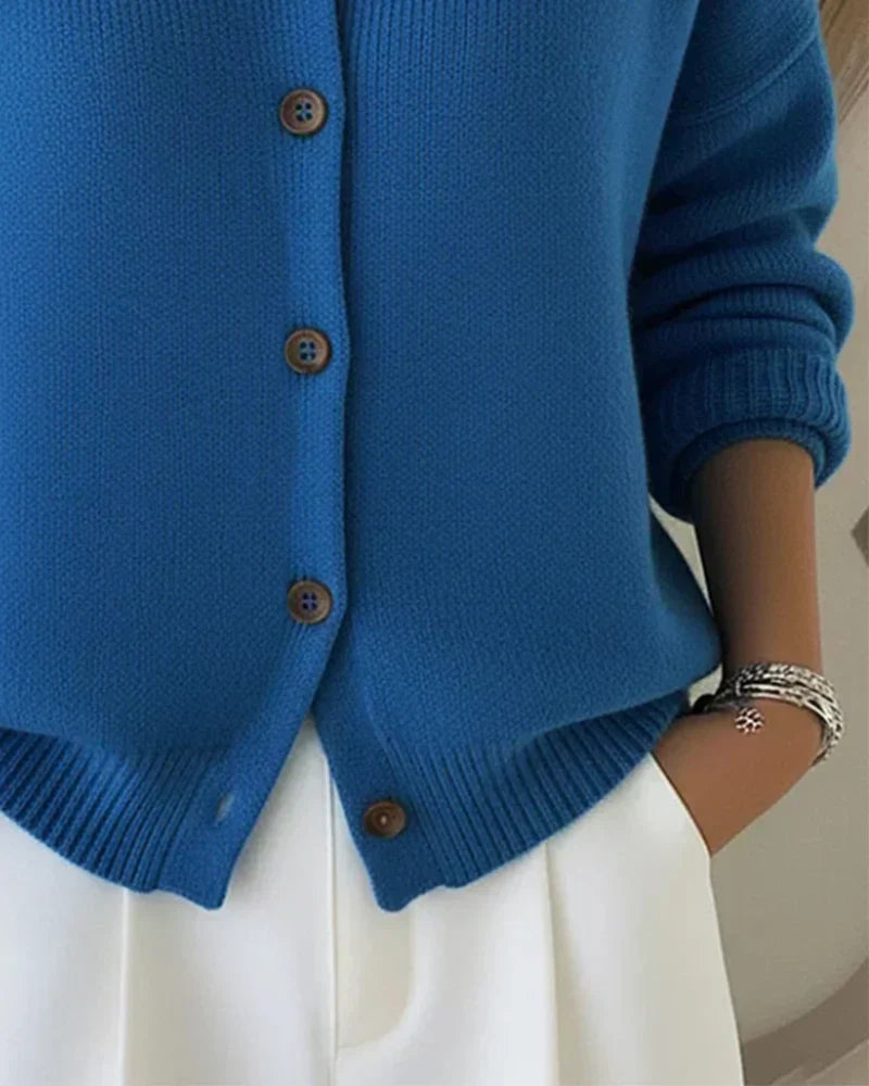 Women's Button Collar Cardigan
