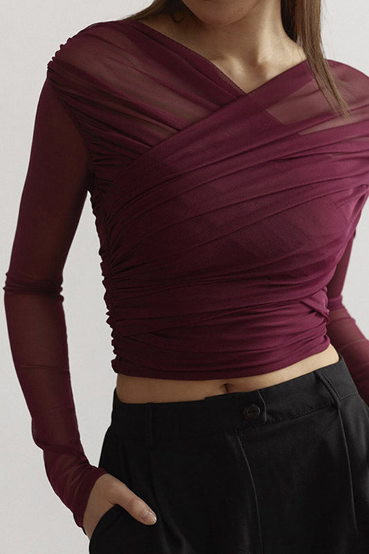 Elizabeth | Women Summer Wrap Long Sleeve Top