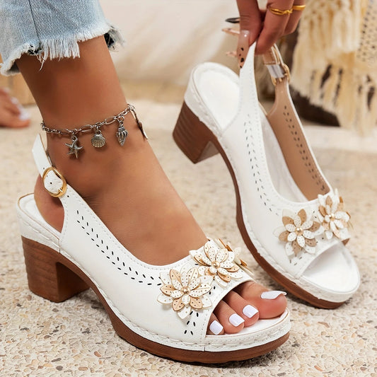 Women's Adjustable Ankle Strap Sandals Rosewood - Fashinoza