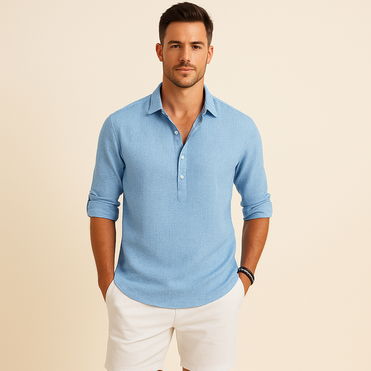 Men's Casual Long Sleeve Shirt - Fashinoza