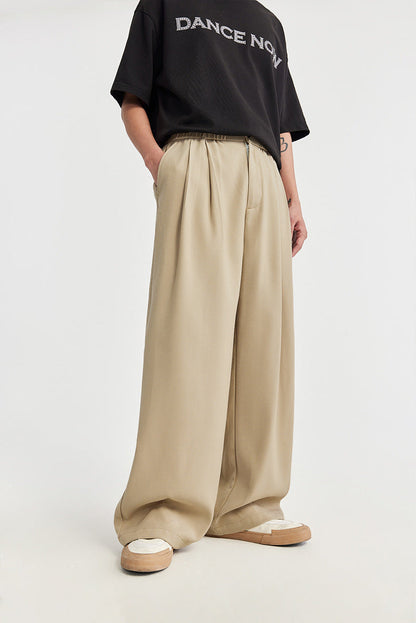 Men's Wide Leg Drawstring Pants Cotton