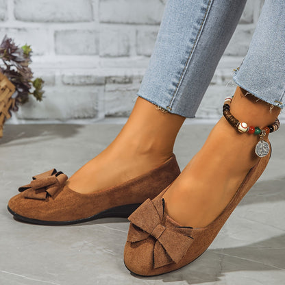 Women's Round Toe Ballet Flats Slip-On Shoes