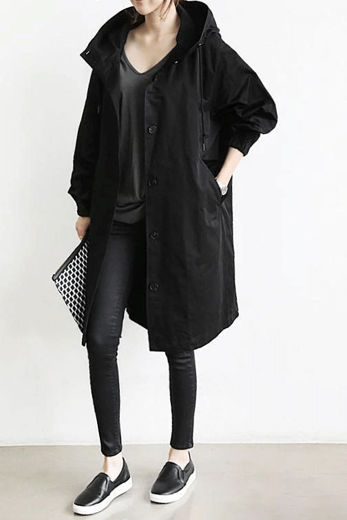 Women's Oversized Windbreaker Jacket Lightweight Waterproof